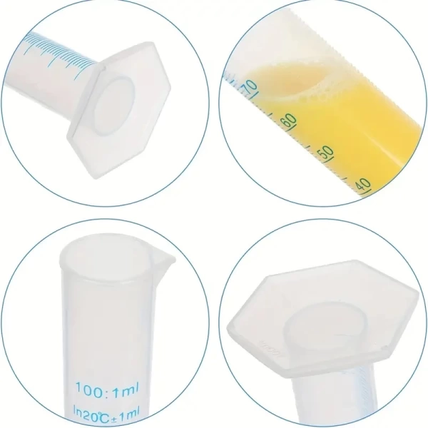 Plastik Mezür 4lü Set - (100mL-50mL-25mL-10mL)
