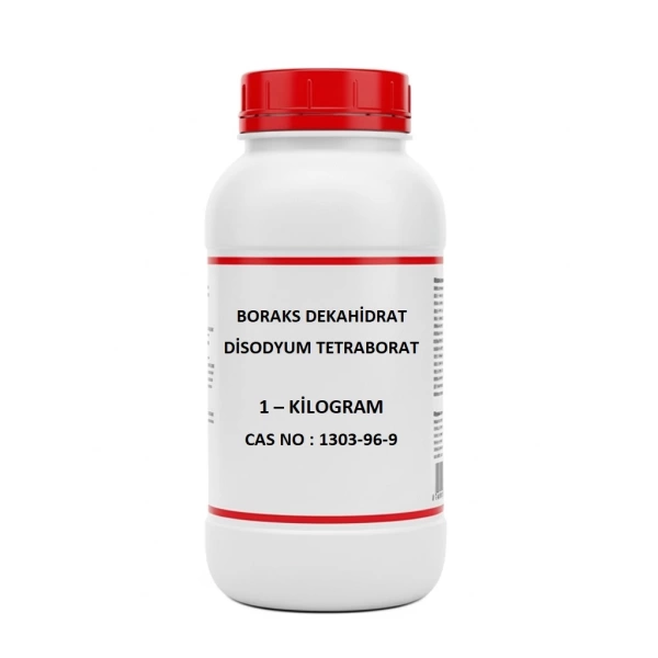 Boraks Dekahidrat - Disodyum Tetraborat 99,9% - Borax - 1 Kg HDPE Şişe - Yüksek Kaliteli