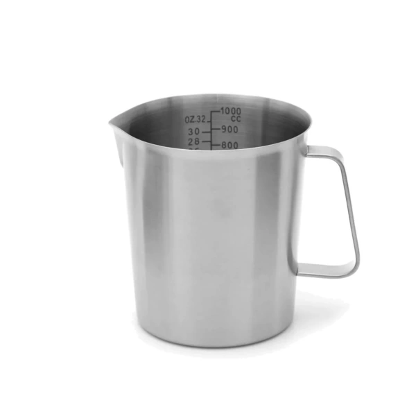 Kulplu Paslanmaz Çelik Beher 1000 mL - Ölçekli Beaker - Ölçü Kabı - 10 Adetlik Toptan Set - Yüksek Kaliteli