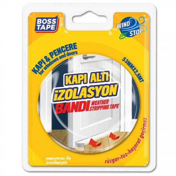 Kapı Altı İzolasyon Bandı – Ses, Toz ve Soğuk Hava Önleyici, Çift Taraflı Pratik Kullanım