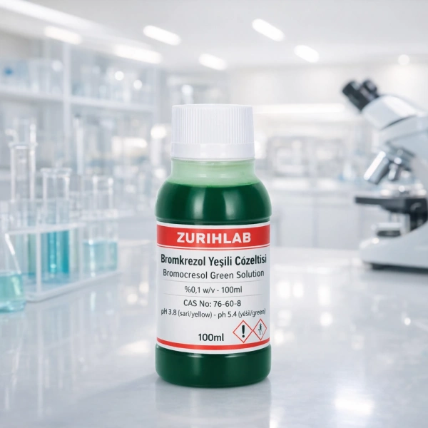 Bromkrezol Yeşili Çözelti 100 mL – Bromocresol Green Solution | Yüksek Kaliteli | Zurih Lab