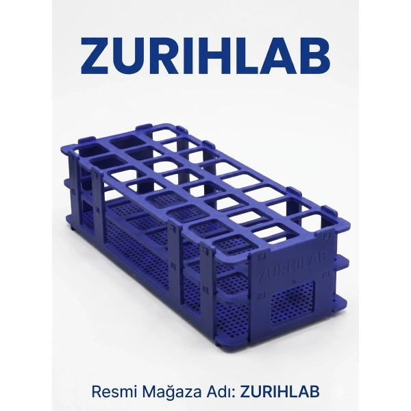 Deney Tüpü Standı – 24 Tüplük (25 mm) | Laboratuvar Tüp Rafı