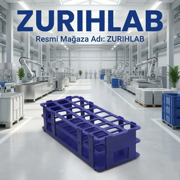 Deney Tüpü Standı – 24 Tüplük (25 mm) | Laboratuvar Tüp Rafı