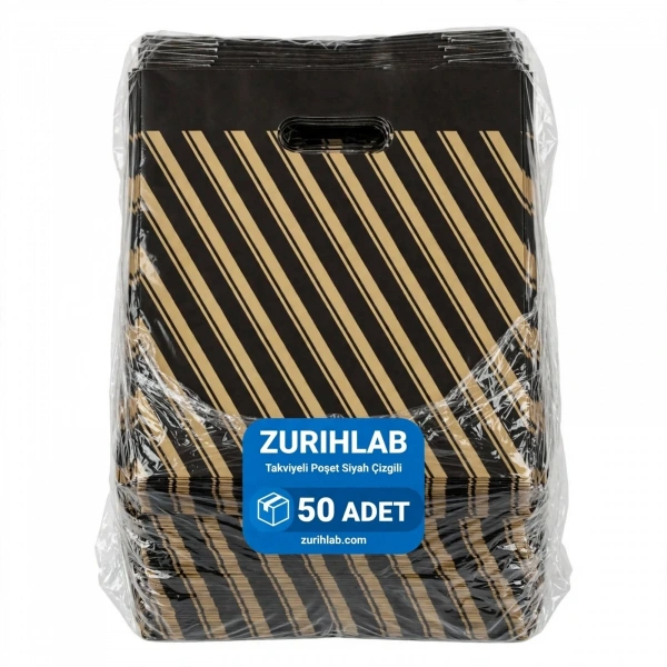 ZURIHLAB Siyah Naylon Poşet 50x60cm - 50 Adetlik Paket