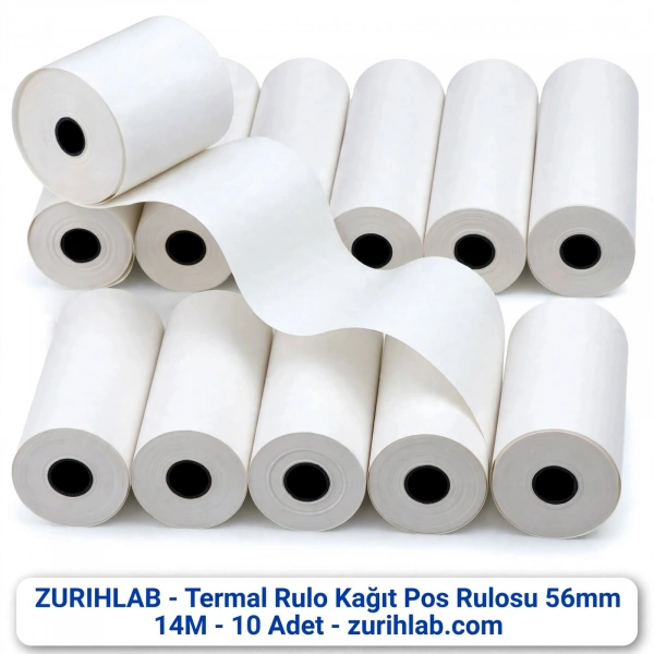 ZURIHLAB Termal Rulo Kağıt POS Rulosu - 10 Adetlik Paket