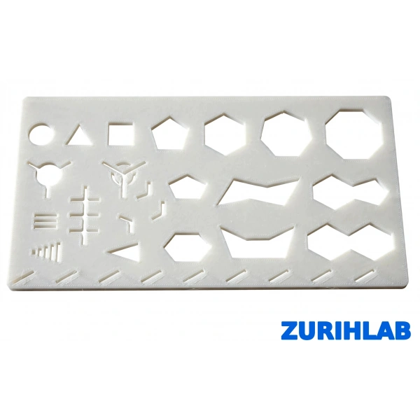 ZURIHLAB Organik Kimya Çizim Şablonu - Kimyasal Yapı ve Halka Cetveli