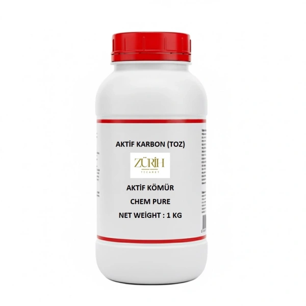Aktif Karbon Toz 1 KG - Aktif Kömür Chem Pure - Zurih Lab & Zürih Ticaret