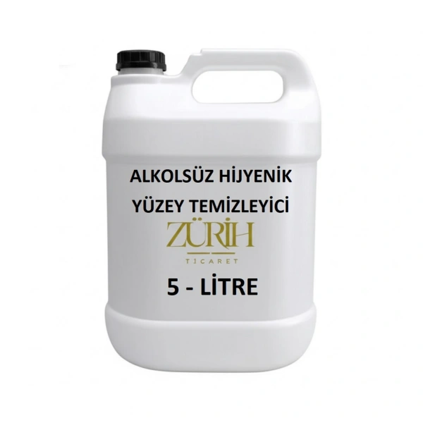 Alkolsüz Hijyenik Yüzey Temizleyici 5 Litre | Güçlü Temizlik & Hijyen | Zurih Lab