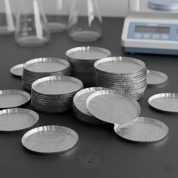 Alüminyum Tartım Kabı 100x8 mm – 100 Adetlik Toptan Set – Laboratuvar ve Endüstriyel Tartım Kapları