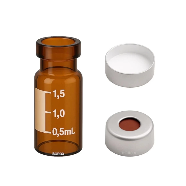 Amber Cam Vial 2 mL - Hacim Ölçekli - (Crimp ND11) - 100 Adetlik Toptan Set