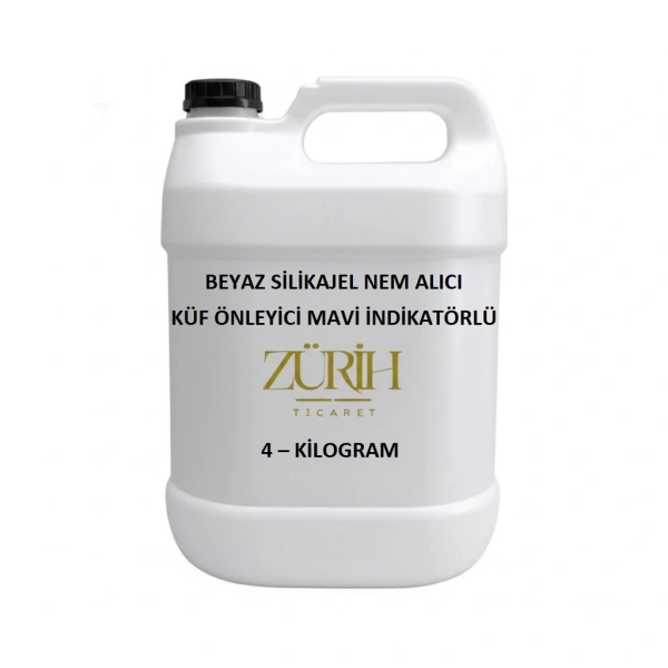 Beyaz Silikajel Nem Alıcı 4 Kg - Küf Önleyici Mavi İndikatörlü