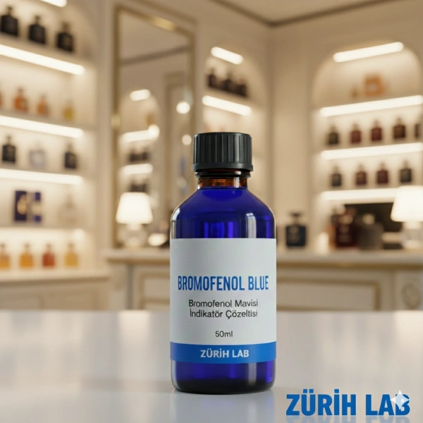 Bromofenol Blue İndikatör Çözeltisi 50 mL – Bromofenol Mavisi Yüksek Kaliteli – Zurih Lab