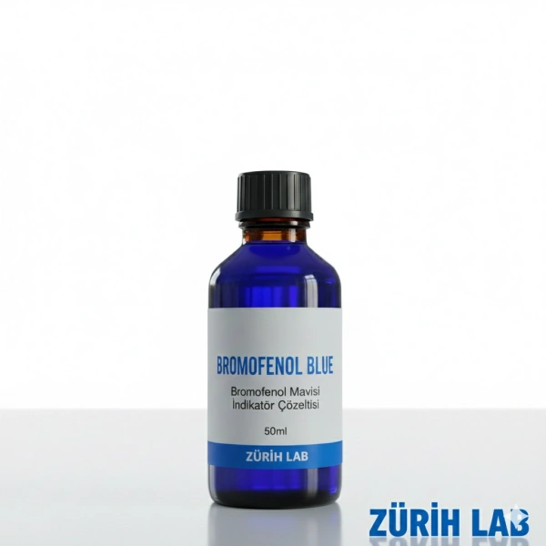 Bromofenol Blue İndikatör Çözeltisi 50 mL – Bromofenol Mavisi Yüksek Kaliteli – Zurih Lab