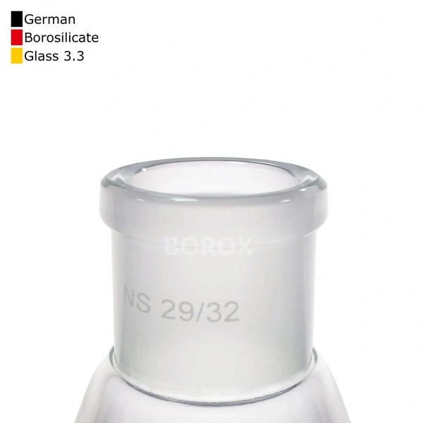 Cam Balon 500 mL - Dibi Düz - Norm Şilifli (29 / 32) - Uzun Boyunlu