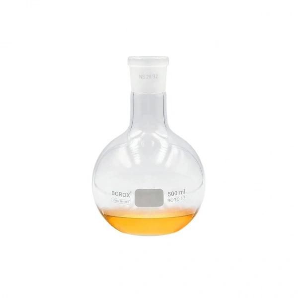 Cam Balon 500 mL - Dibi Düz - Norm Şilifli (29 / 32) - Uzun Boyunlu
