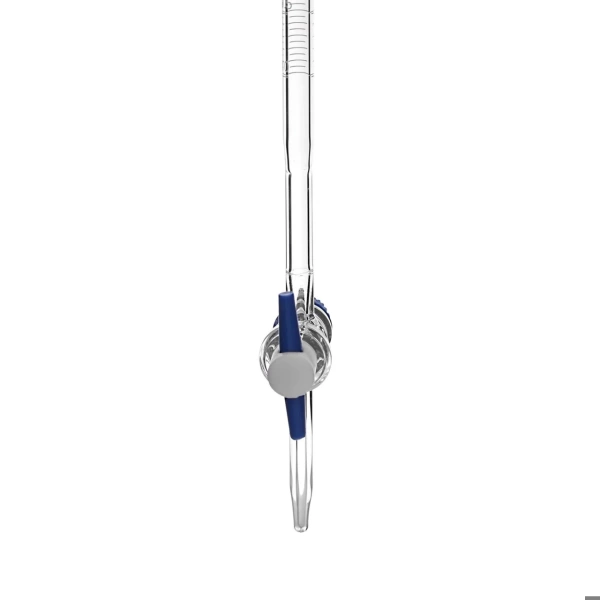 Cam Büret Düz 50 mL - 0.10 mL Teflon Musluk - Yüksek Kaliteli