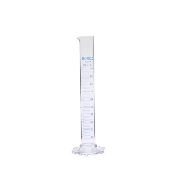 Cam Mezür 100 mL - Dereceli Silindir Mavi Skala