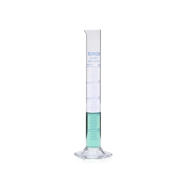 Cam Mezür 50 mL - Dereceli Silindir Mavi Skala