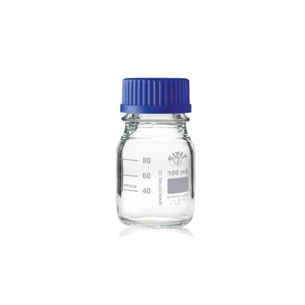 Cam Otoklav Numune Şişe 100 mL - Vida Kapaklı Boş Şişe - 10 Adetlik Toptan Set - Yüksek Kaliteli