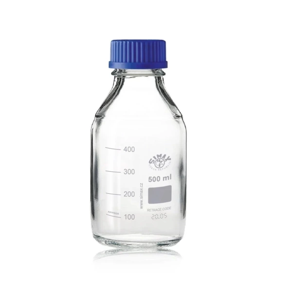 Cam Otoklav Numune Şişe 500 mL - Vida Kapaklı Boş Şişe - 10 Adetlik Toptan Set - Yüksek Kaliteli