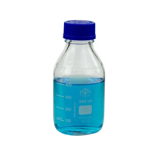Cam Otoklav Numune Şişe 500 mL - Vida Kapaklı Boş Şişe - 10 Adetlik Toptan Set - Yüksek Kaliteli
