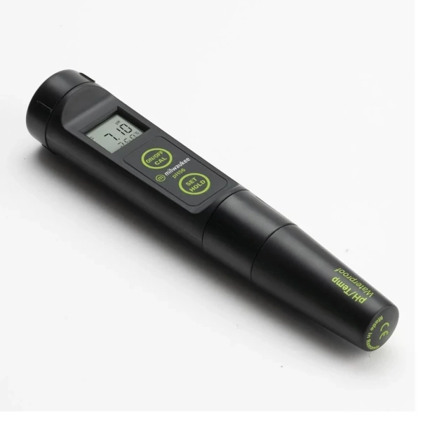 Değiştirilebilir Problu pH Metre - IP65 - Geniş/Çift LCD Ekran - Su Geçirmez Test Cihazı