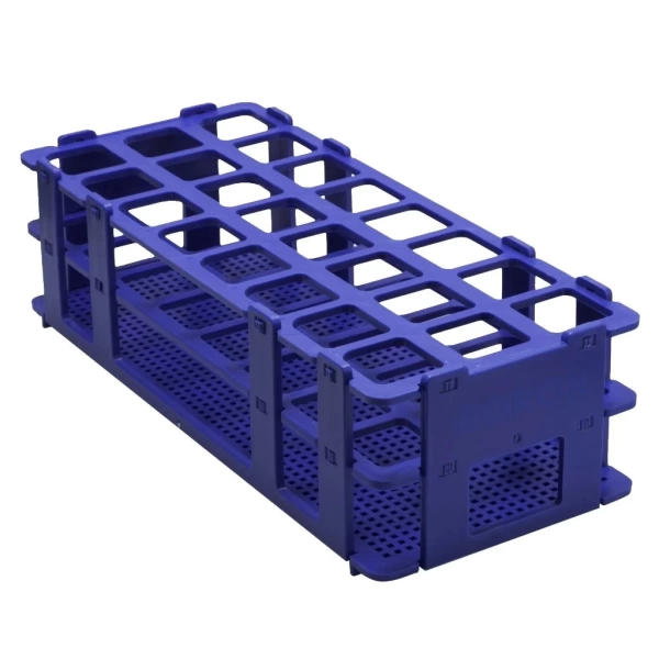 Deney Tüpü Standı – 24 Tüplük (25 mm) | Laboratuvar Tüp Rafı