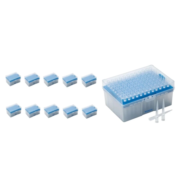 Steril Filtreli Pipet Ucu 100 µl - Uzun Şeffaf - Otoklavlanabilir - 10 Kutu Toptan Set