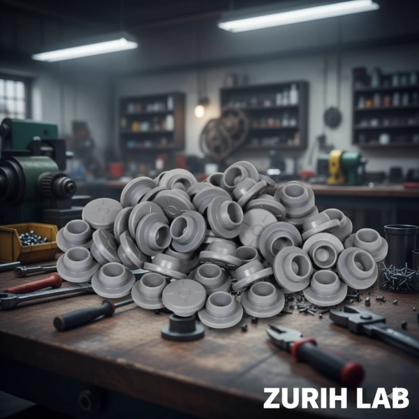 Flakon Kauçuk Tıpa 20mm - Butil Tapa 100 Adetlik Set - Sızdırmaz Laboratuvar Flakon Tıpası - Zurih Lab