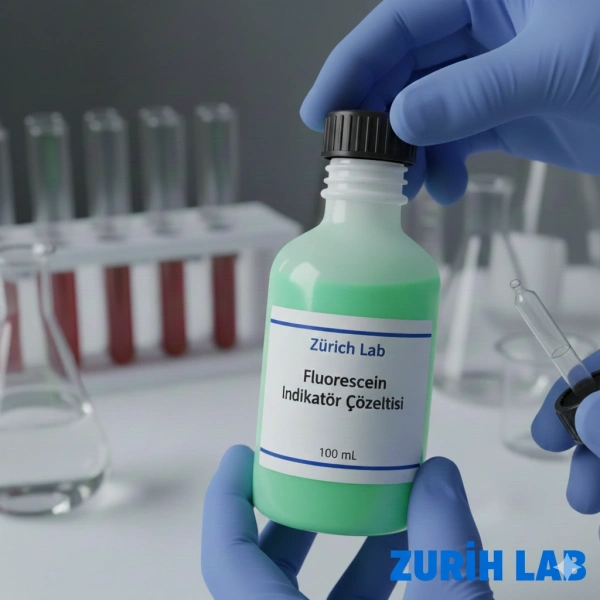 Fluorescein İndikatör Çözeltisi 100 mL – Yüksek Kaliteli Laboratuvar Reaktifi | Zurih Lab