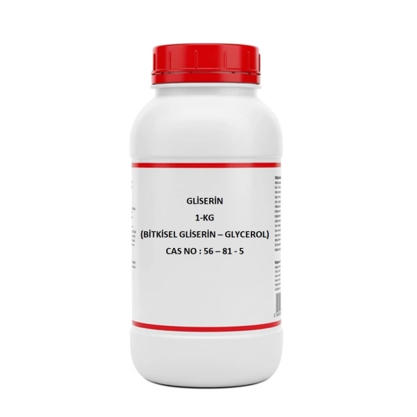 Gliserin 1 Litre - Glycerol %99,8 - Bitkisel Farma Kalite Gliserin - Extra Pure - CAS No : 56-81-5