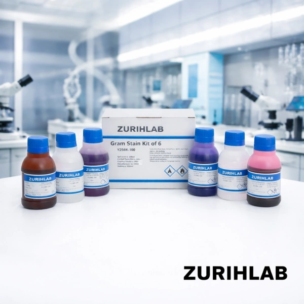 Gram Boyama Seti / (Kristal Violet + Sulu Fuksin + Lugol + Safranin + Decolorizer) - Yüksek Kaliteli Laboratuvar Solüsyonu Seti