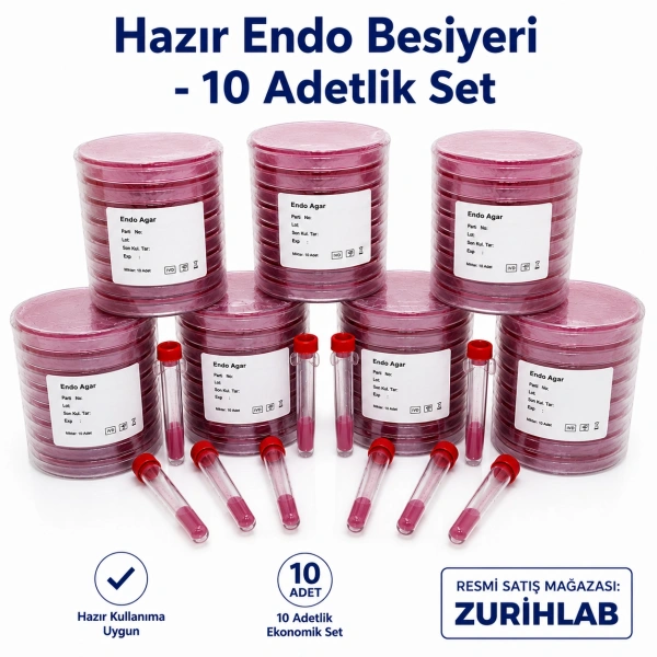 Hazır Endo Besiyeri - 10 Adetlik Set