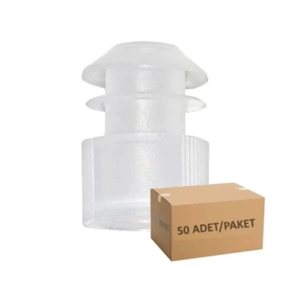 Kanatlı Deney Tüpü Kapağı Beyaz Renk - 16mm Tüp İçin - 50 Adetlik Set