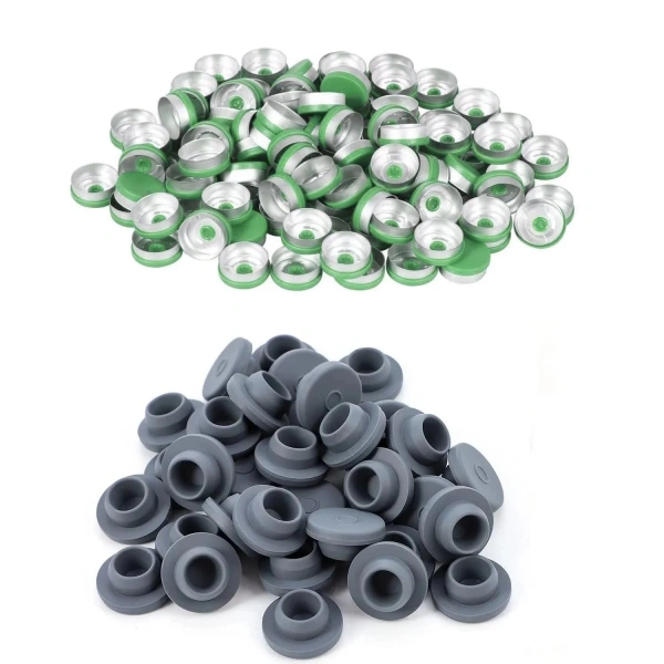 Kapaklı Tıpalı Flakon Cam Şişe 50ml - 100 Adetlik Toptan Set