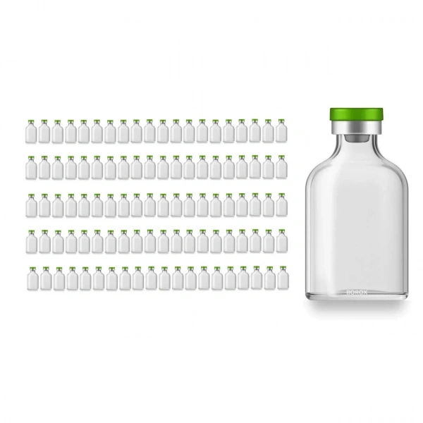 Kapaklı Tıpalı Flakon Cam Şişe 50ml - 100 Adetlik Toptan Set