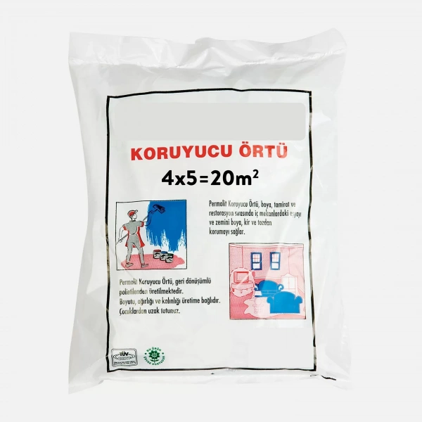 Koruyucu Örtü 4x5 = (20 m²) Boya, Tadilat ve Taşınma İçin Dayanıklı Yüzey Koruma
