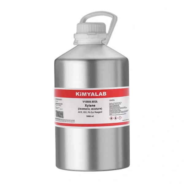 Ksilen İzomerleri Karışımı 5 Litre - Alüminyum Şişe - Saf Fırın Tineri Xylene (CAS No: 1330-20-7)