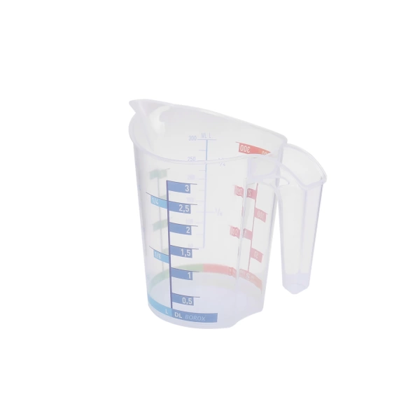 Kulplu Plastik Beher (Ölçü Kabı) 300 mL - Renkli Skala Beaker - BPA Free - 10 Adetlik Toptan Set - Yüksek Kaliteli