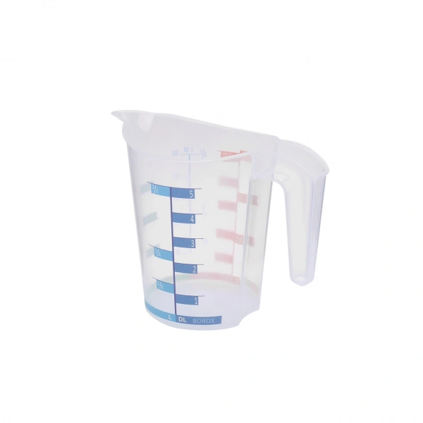 Kulplu Plastik Beher (Ölçü Kabı) 500 mL - Renkli Skala Beaker - BPA Free - 10 Adetlik Toptan Set - Yüksek Kaliteli
