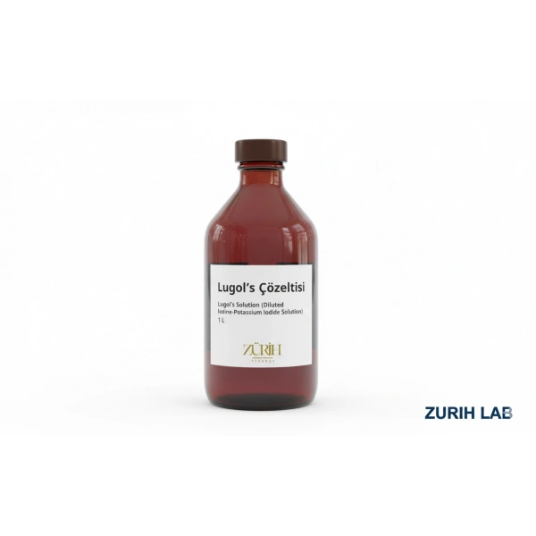 Lugol Çözeltisi 1 Litre - Lugol’s Solution - Cam Şişe | Analiz ve Laboratuvar Kullanımı İçin