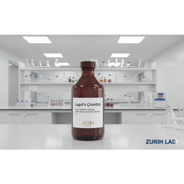 Lugol Çözeltisi 1 Litre - Lugol’s Solution - Cam Şişe | Analiz ve Laboratuvar Kullanımı İçin