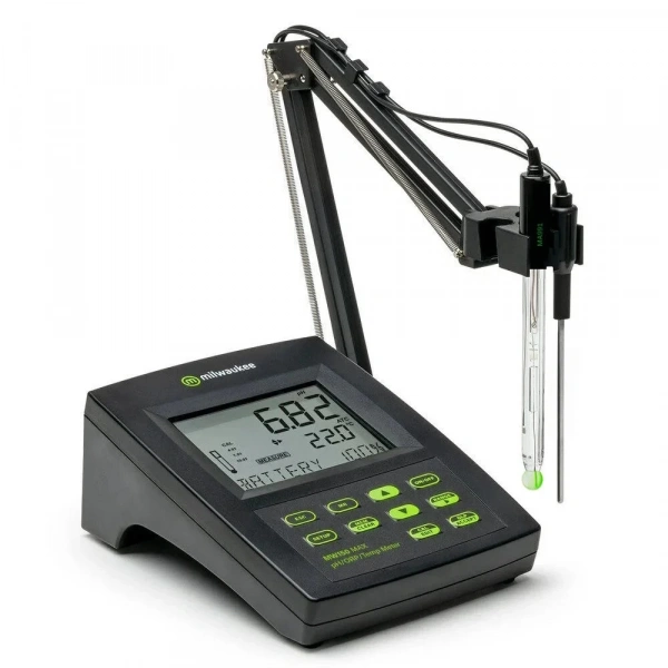 Masaüstü pH ORP Sıcaklık Ölçer - pH metre - Geniş LCD Ekran