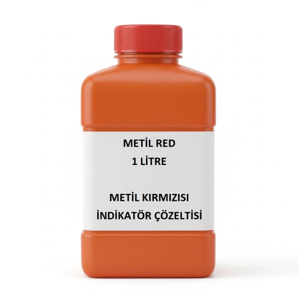 Metil Red - (Metil Kırmızısı İndikatör Çözeltisi) - 1 Litre - Yüksek Kaliteli - Zurih Lab