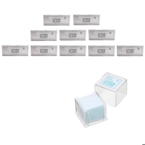 Mikroskop Lamel 18x18 mm - 100 Kutuluk Toptan Set - Yüksek Kaliteli
