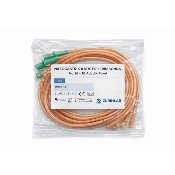 Nazogastrik Katater (Levin Sonda) No.16 - 10 Adetlik Paket