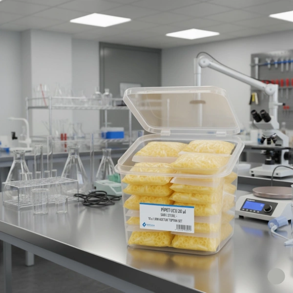 Otomatik Pipet Ucu 200 µl Sarı - Non Steril - 10.000 Adetlik Toptan Set