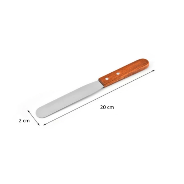 Paslanmaz Bıçaklı Ahşap Saplı Spatula Seti - 3 Farklı Boy Set - Yüksek Kaliteli