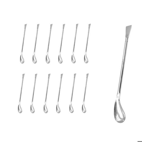 Paslanmaz Çelik Spatula 15 Cm - 12 Adetlik Toptan Set - Yüksek Kaliteli
