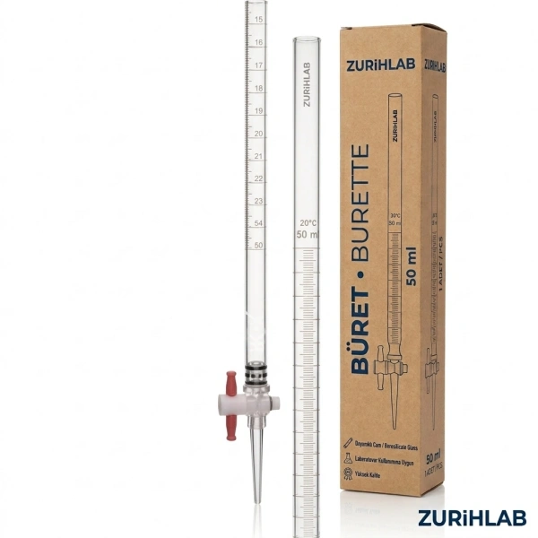 Cam Büret 25ml - Musluklu - Akrilik Class B
